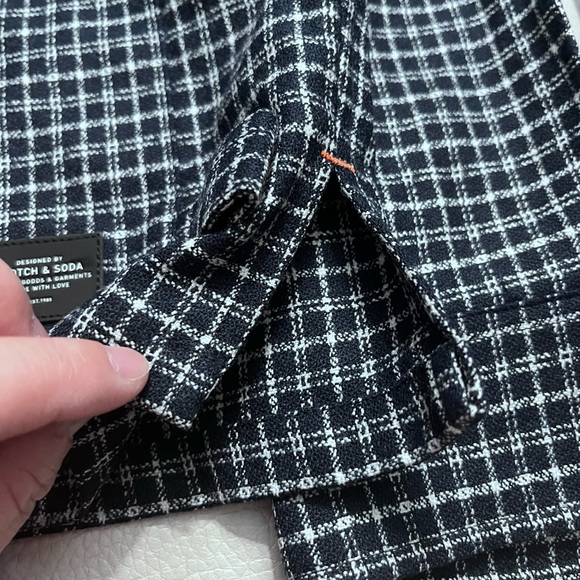 NWT - Scotch & Soda Men’s Wool Blended Shawl Collar Check Overshirt - Size L - Picture 6 of 13